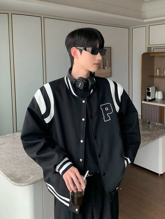 GLOID Classic Varsity Jacket – Retro Letterman Style Streetwear for Men & Women