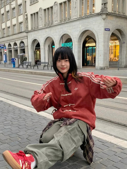 GLOID CNY Jacket – Red Oversized Lunar New Year Streetwear