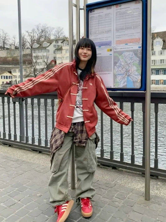 GLOID CNY Jacket – Red Oversized Lunar New Year Streetwear