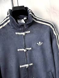 gloid Striped Button Chinese Jacket – Modern Harajuku Fusion (Grey)